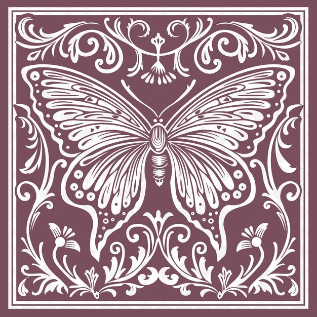 PSD butterfly line art with wings and antennae for decorations i outline scribble arts of nature decor