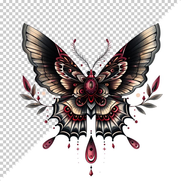 PSD butterfly realistic isolated