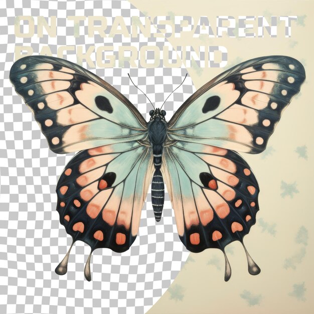 PSD a butterfly with a butterfly on the front and the words  the word  on the bottom