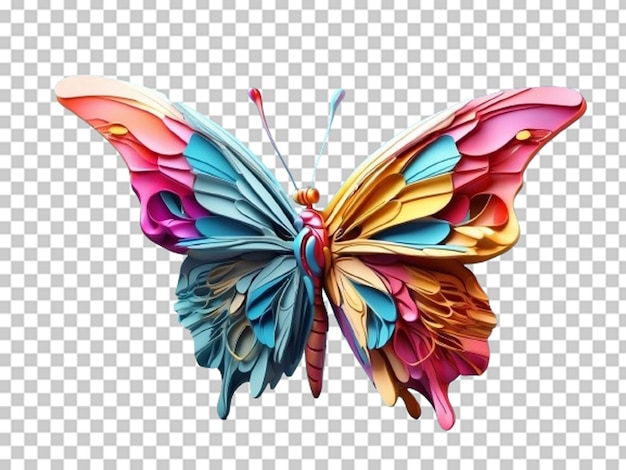 Butterfly with colorful wing as digital