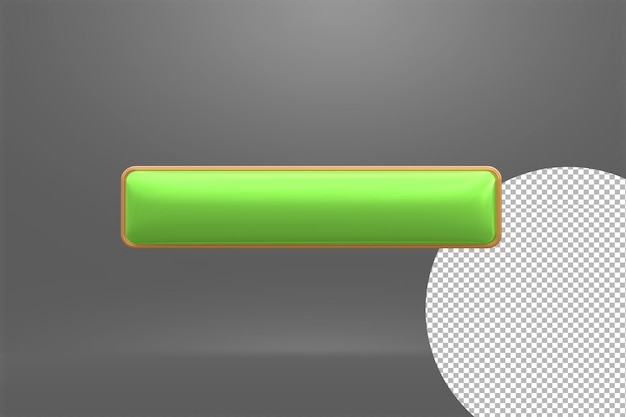 PSD Кнопка 3d рендеринга