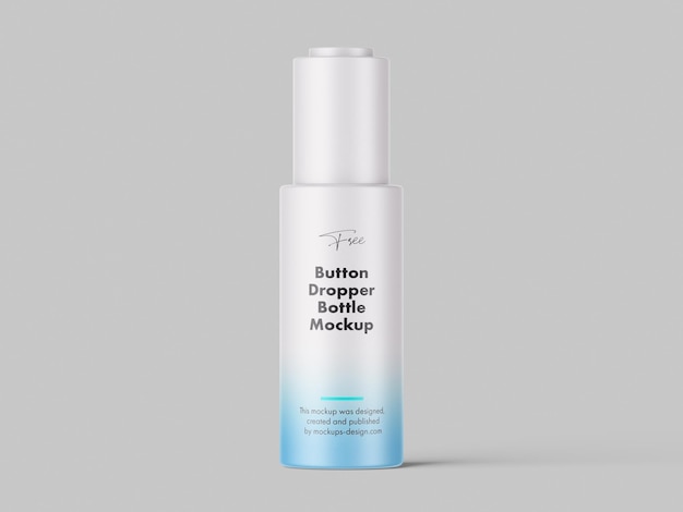 button dropper bottle mockup