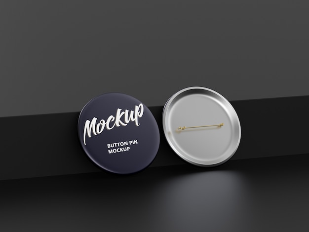 Pulsante pin mockup