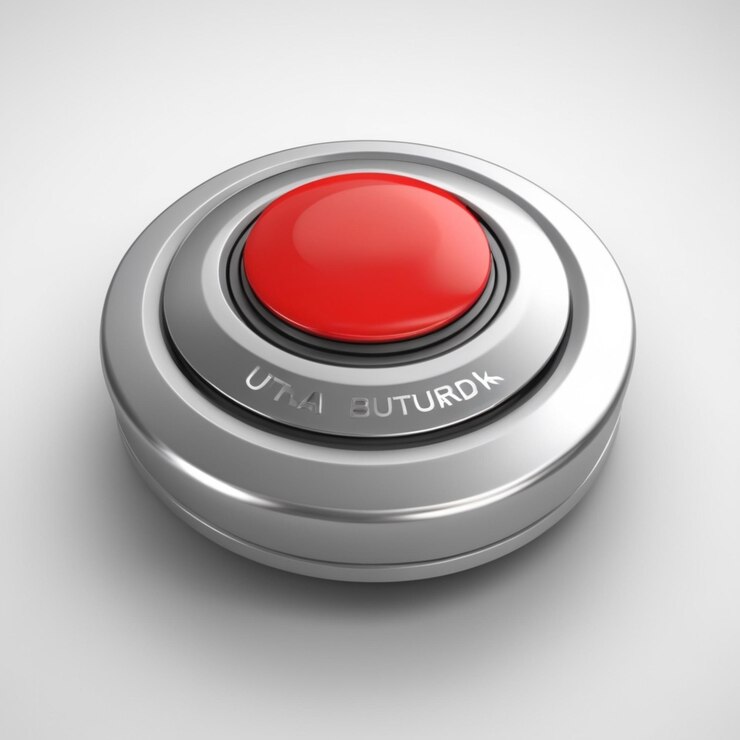 PSD button psd on a white background