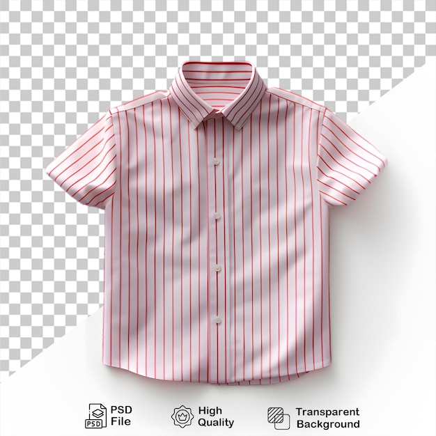 PSD button shirt mockup isolated on transparent background include png file