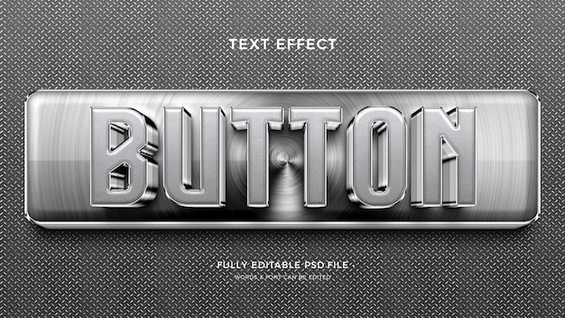 PSD button text effect