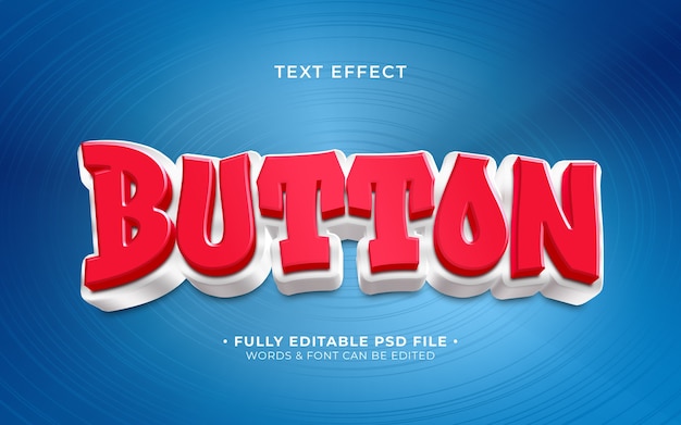 PSD button text effect