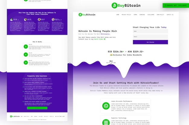 PSD buy bitcoin website page