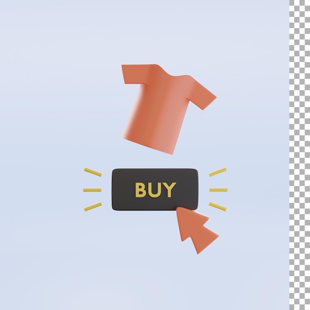 PSD buy clothes 3d icon