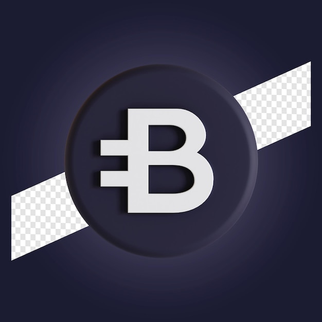 Bytecoin cryptocurrency symbool logo 3d illustratie