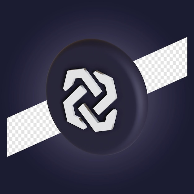 Bytom Symbol Kryptowaluty Logo Ilustracja 3d