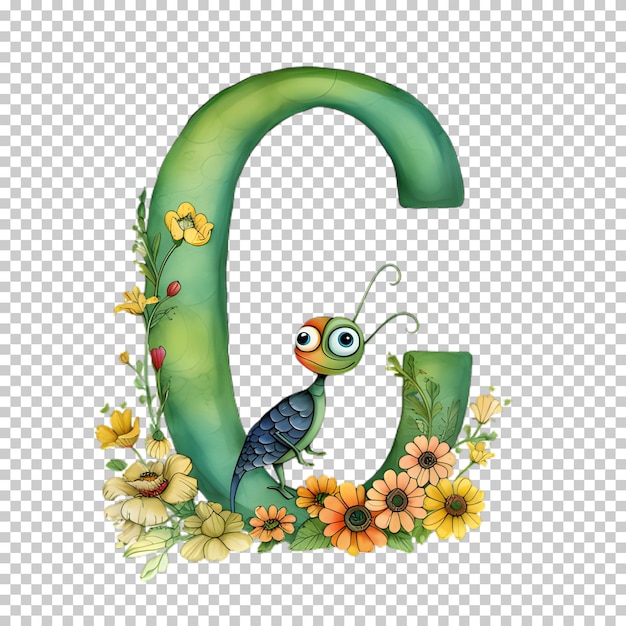 PSD c letter png on transparent background