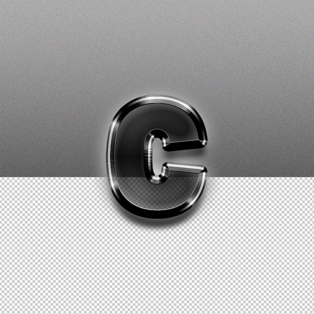 PSD c letter text effect