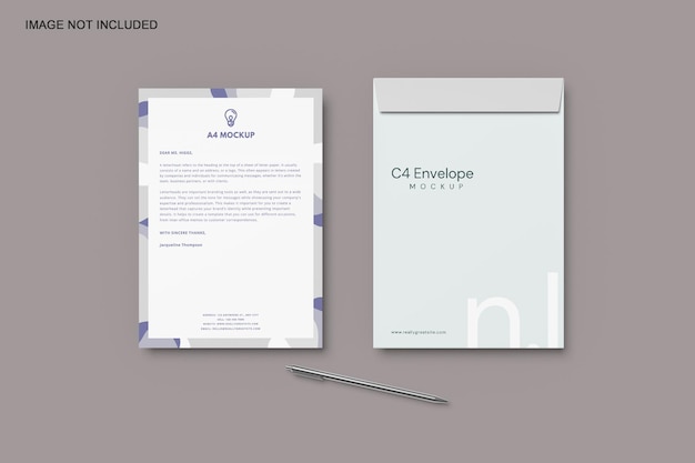 PSD c4 envelop mockup