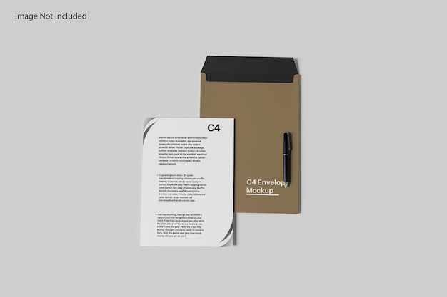 C4 envelope mockup