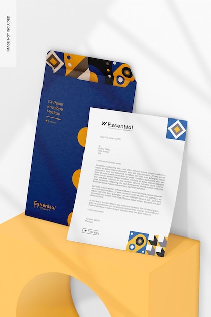 C4 papieren enveloppen mockup