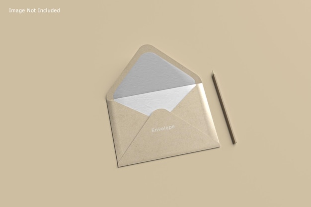 C6 envelope and postcard mockup