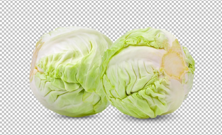 PSD cabbage isolated on alpha layer
