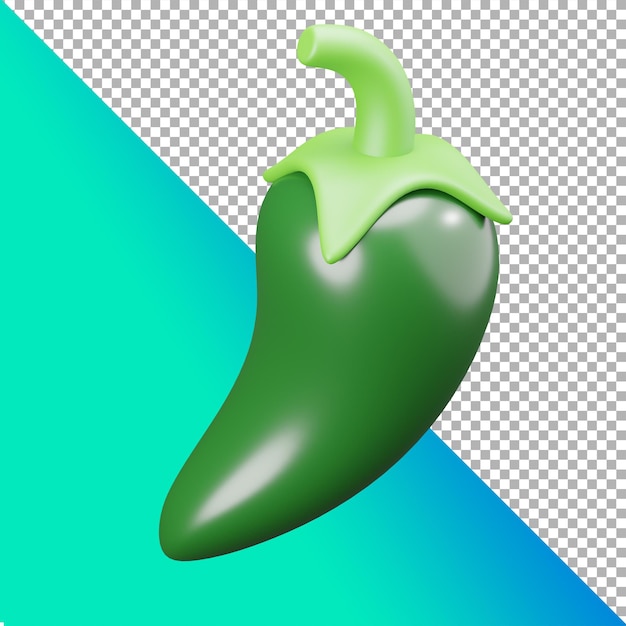 Cabe Hijau Cabe Rawit Groene Chili 3D