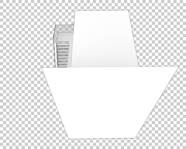 PSD 透明な背景 3 d レンダリング図に分離されたキャビン