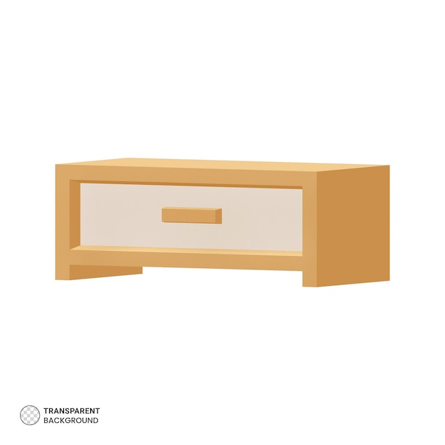 Cabinet 3d render vector illustrations