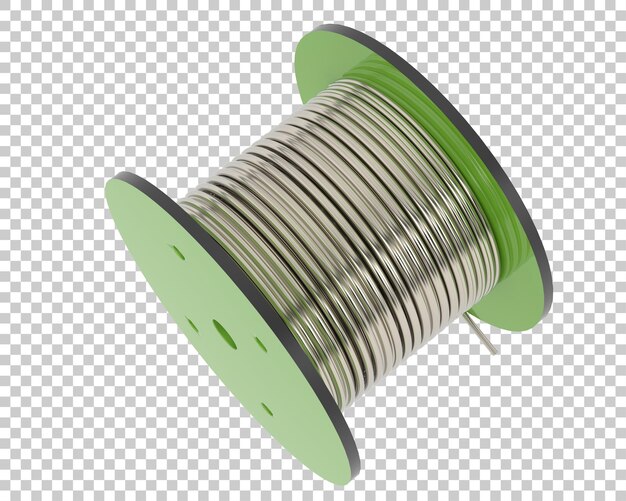 PSD cable roll on transparent background 3d rendering illustration