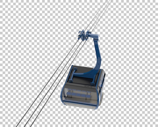 Cableway isolated on transparent background 3d rendering illustration