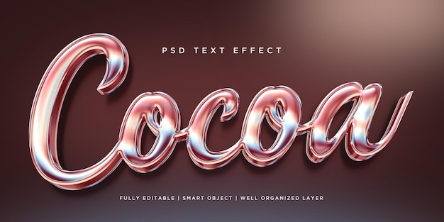 Cacao 3d-stijl teksteffect