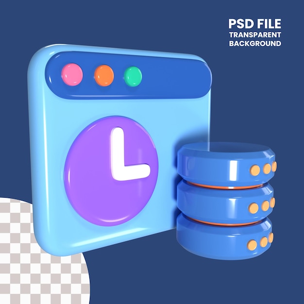 PSD Икона 3d-иллюстрации кэша