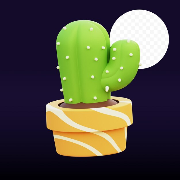 PSD cactus_2 3d graphic image