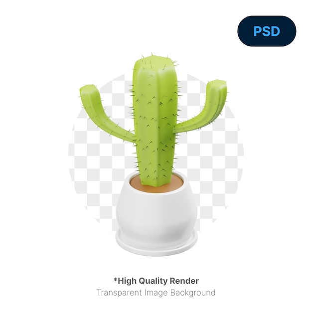 Cactus 3d icon premium psd