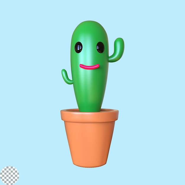 PSD cactus 3d render illustration mexican festival festa junina