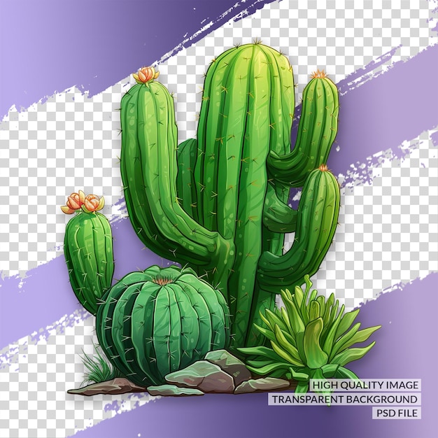 cactus clipart 3D PNG clipart doorzichtige geïsoleerde achtergrond