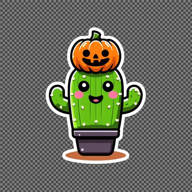 PSD cactus day out png sticker