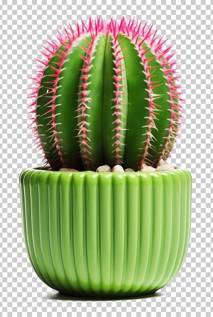 PSD cactus op pot geïsoleerd op transparante achtergrond