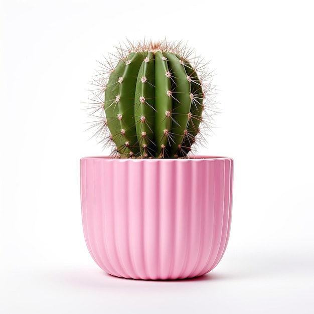 Cactus in un vaso rosa