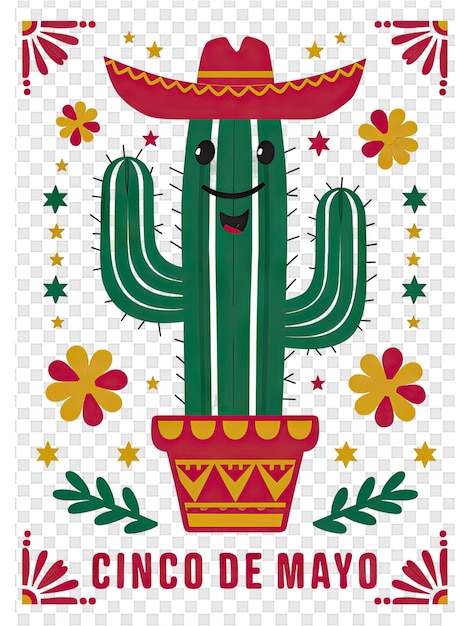 PSD una pianta di cactus con una faccia sorridente è in un vaso di fiori