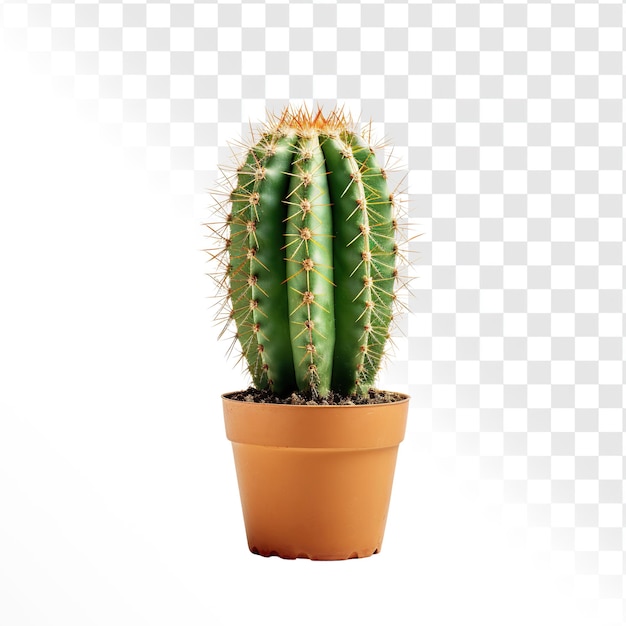 PSD cactus in pot on a transparency background