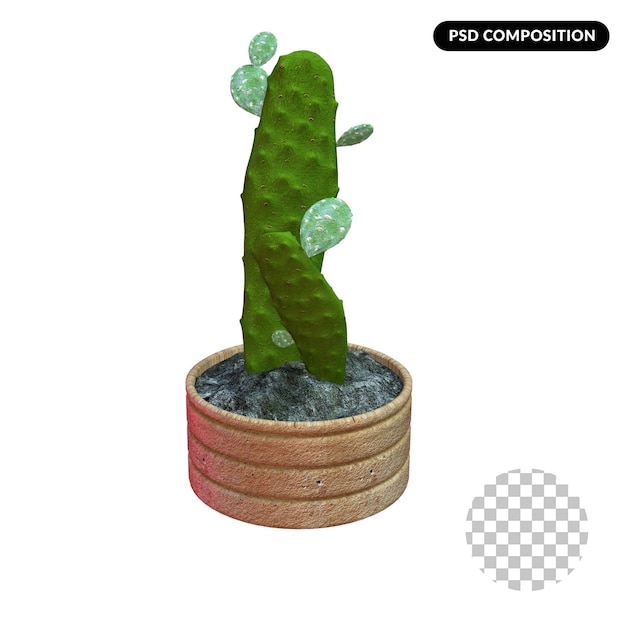 PSD cactus in pot