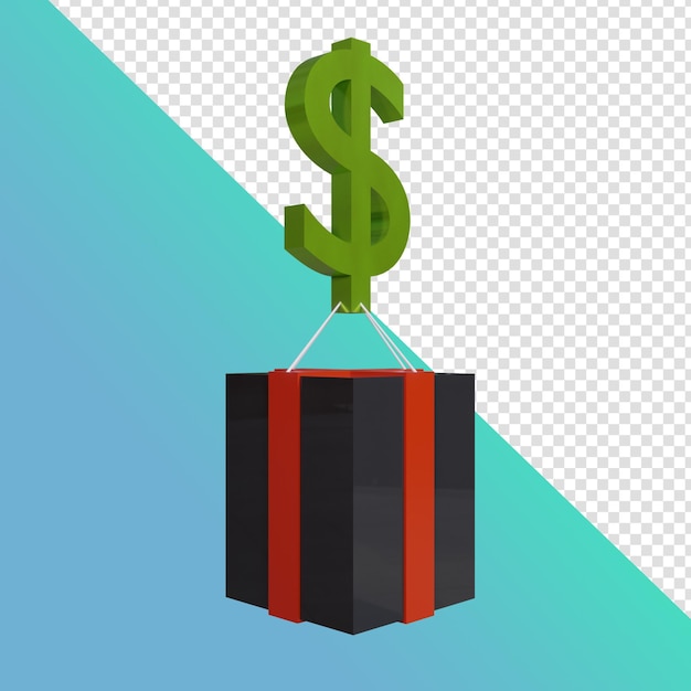 Cadeau geld 3d render