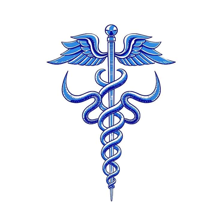 PSD the caduceus symbol ai generated png image transparent background