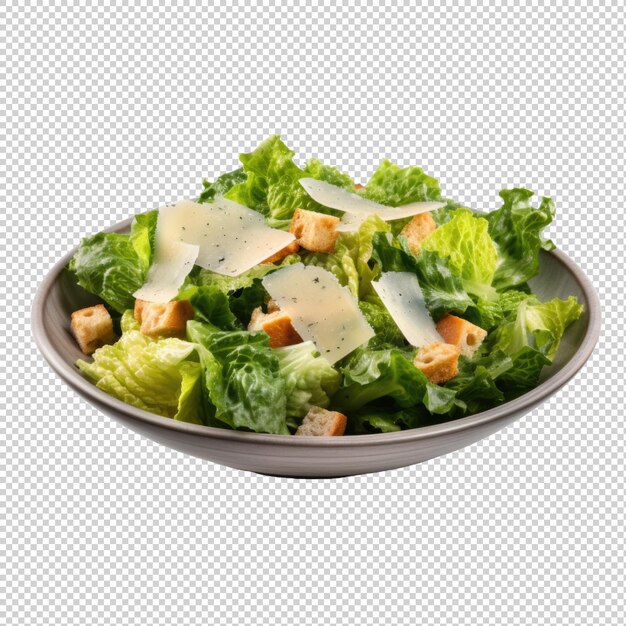 PSD caesar salad isolated on transparent background generative ai