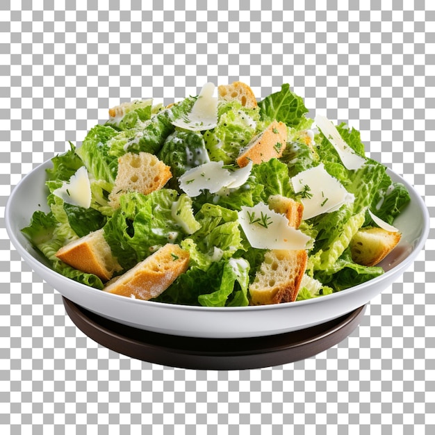 PSD caesar salad on transparent background