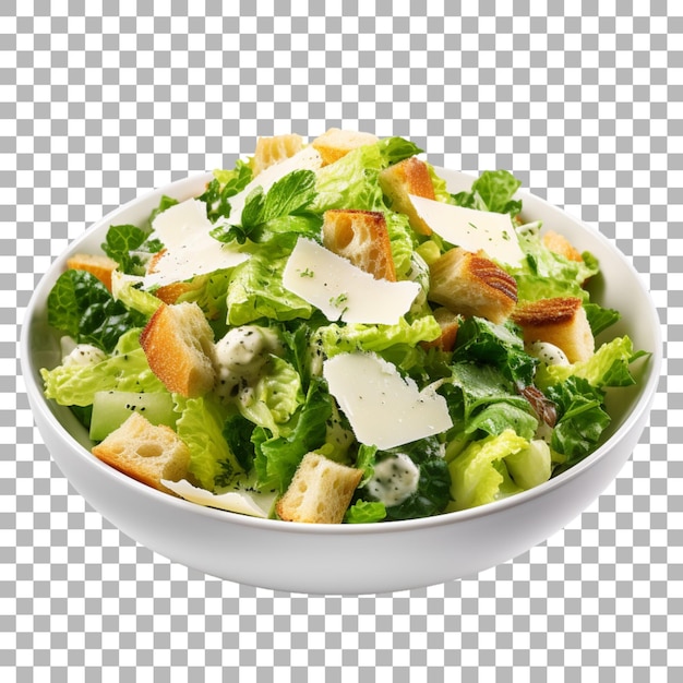 PSD caesar salad on transparent background