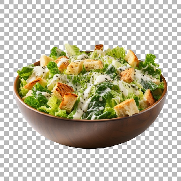 PSD caesar salad on transparent background