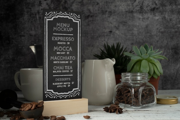 cafe menu mockup design