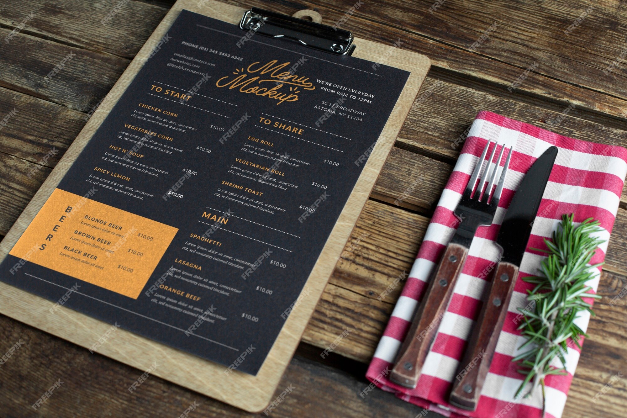 Premium PSD | Cafe paper menu mock-up