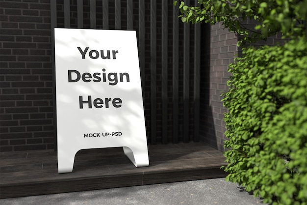 PSD cafe shop sign mockup