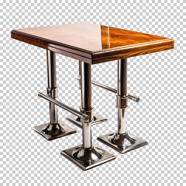 PSD cafe table isolated on transparent background