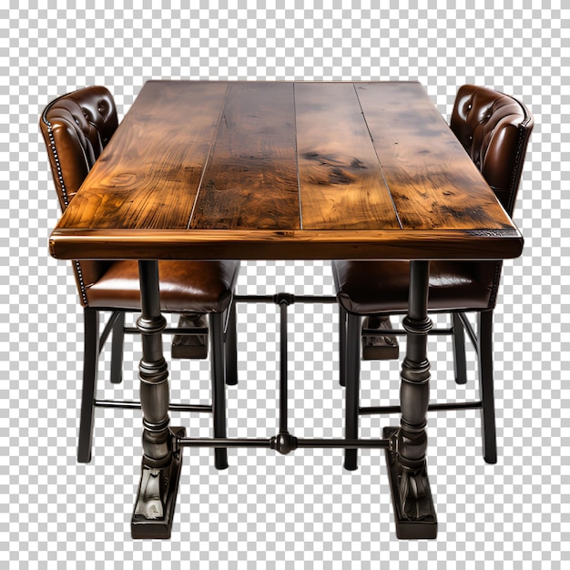 PSD cafe table isolated on transparent background